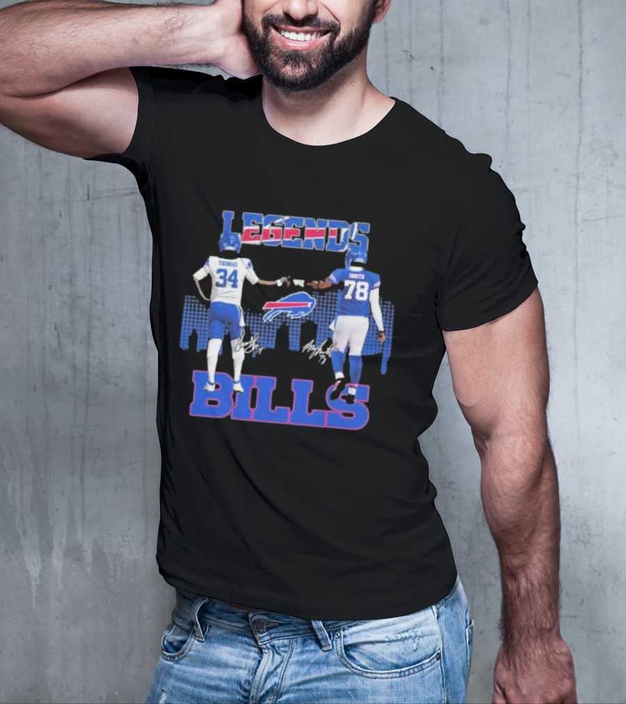 LEGENDS BILLS Thomas Smith 34 78 Buffalo Bills T-Shirt