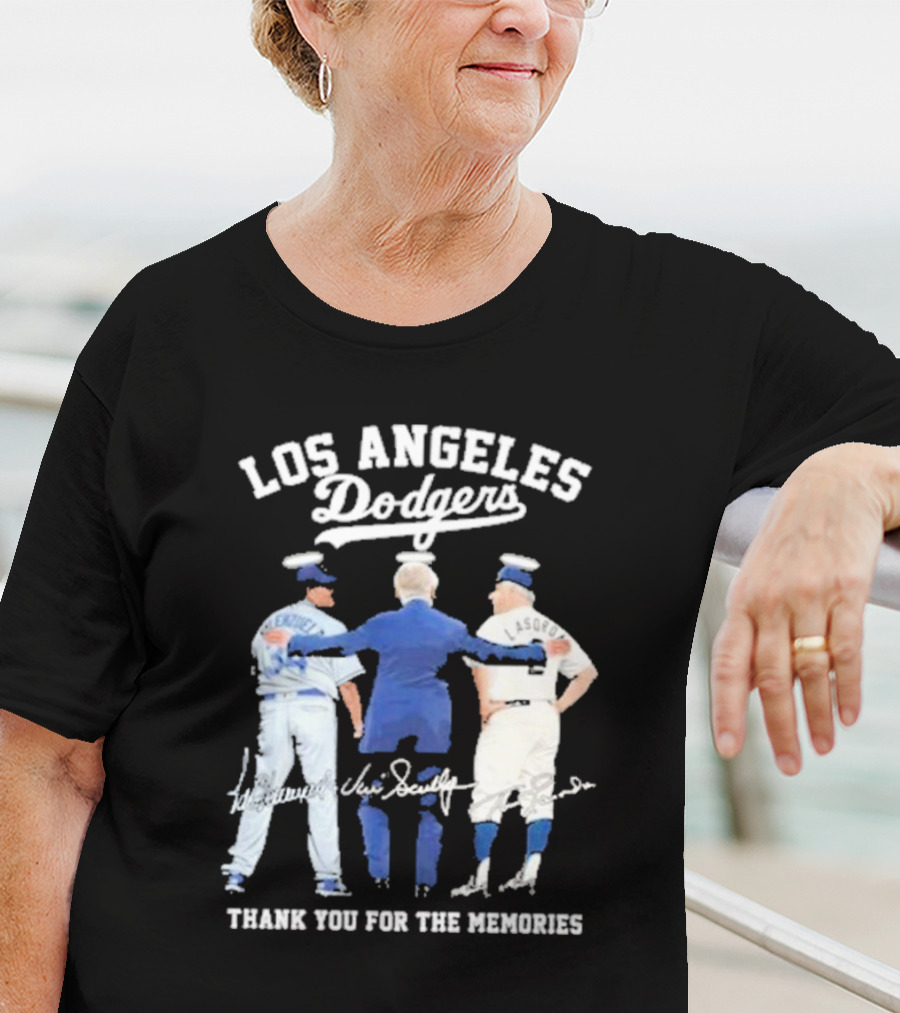 Los Angeles Dodgers Valenzuela Lasorda Thank You For The Memories T-Shirt