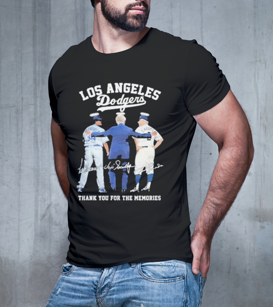 Los Angeles Dodgers Valenzuela Lasorda Thank You For The Memories T-Shirt