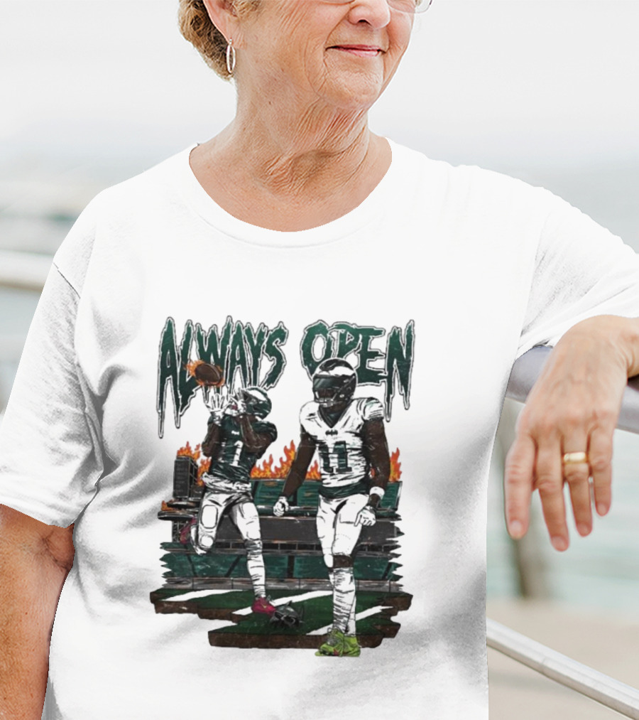 Always Open Jalen Hurts AJ Brown Football Duo T-Shirt