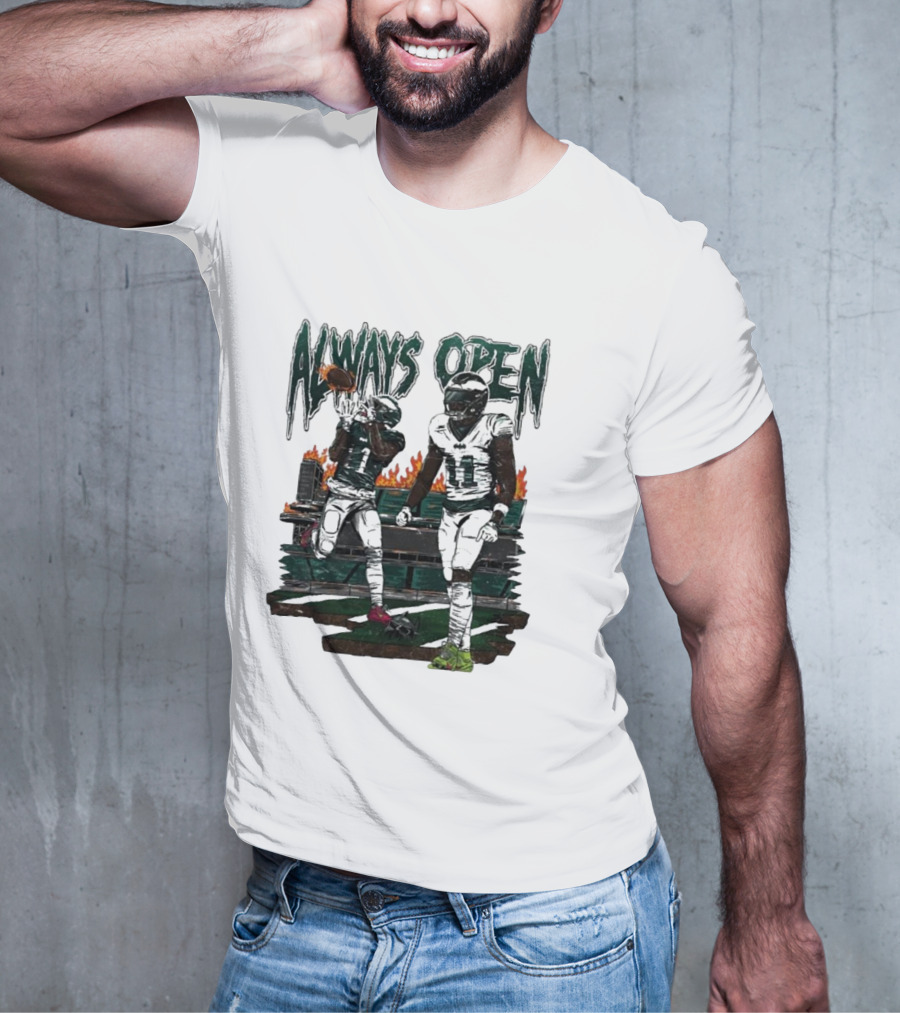 Always Open Jalen Hurts AJ Brown Football Duo T-Shirt