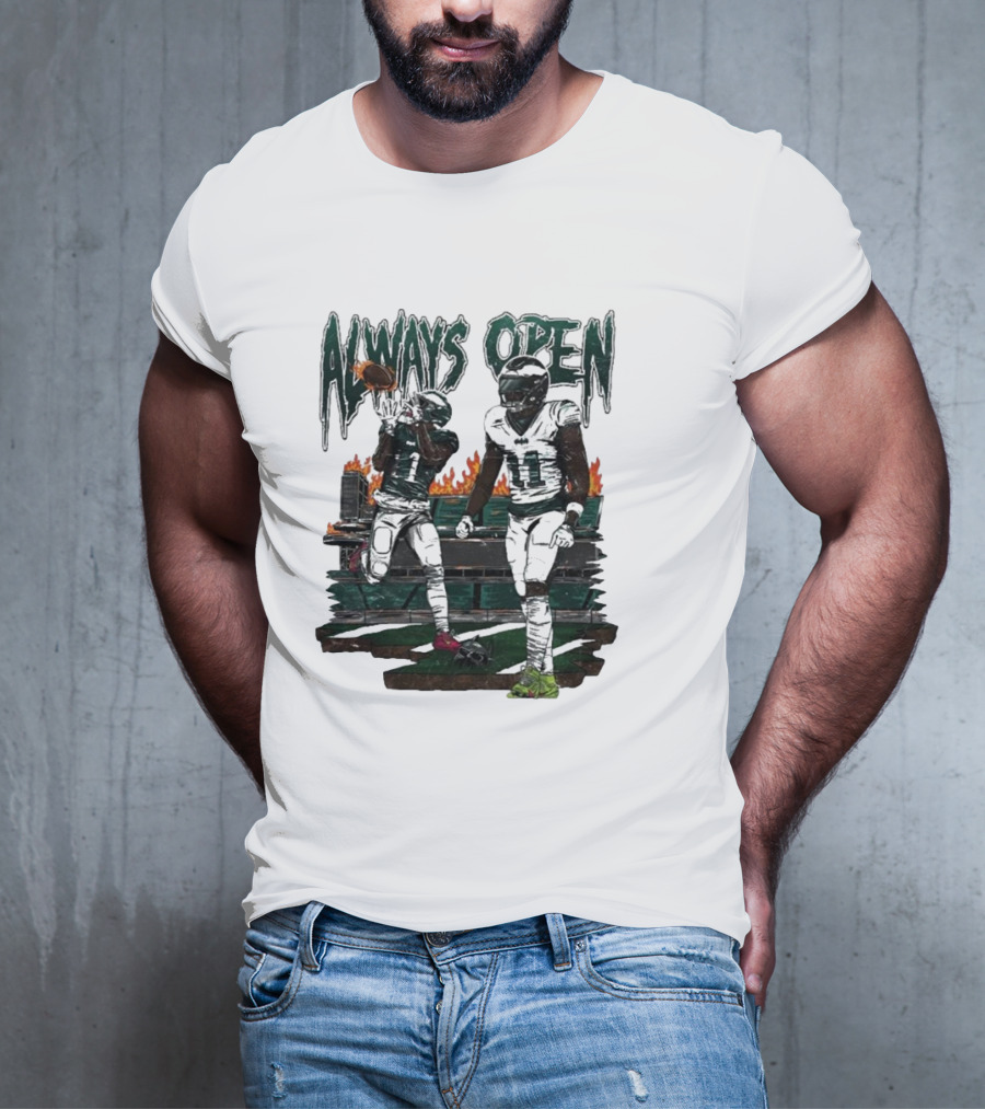 Always Open Jalen Hurts AJ Brown Football Duo T-Shirt