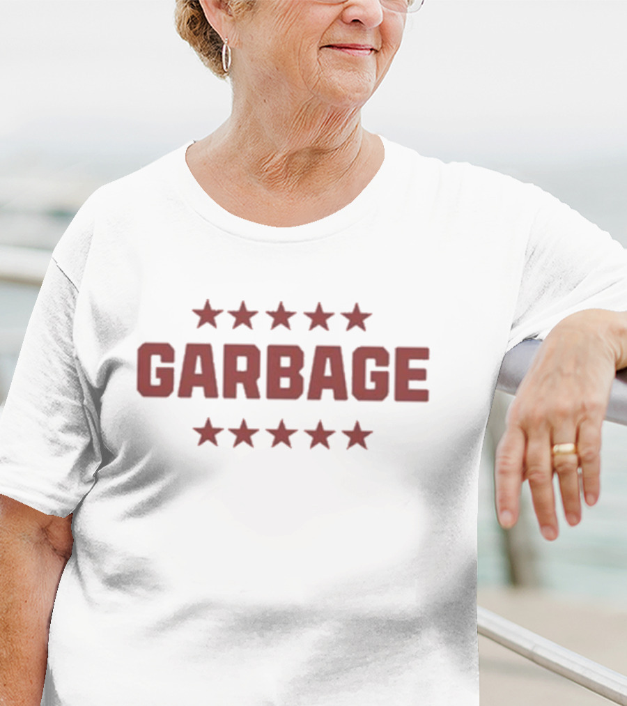 Chad Garbage Star Pattern Emblem T-Shirt