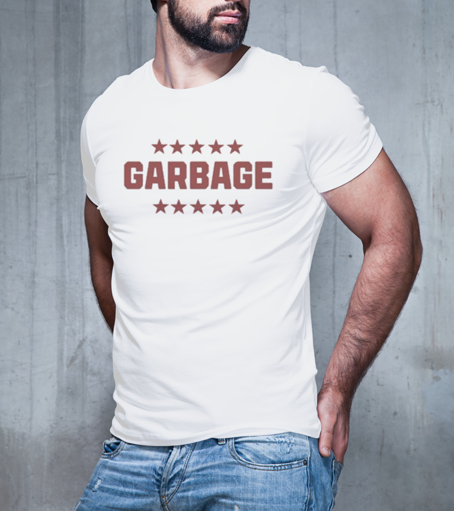 Chad Garbage Star Pattern Emblem T-Shirt