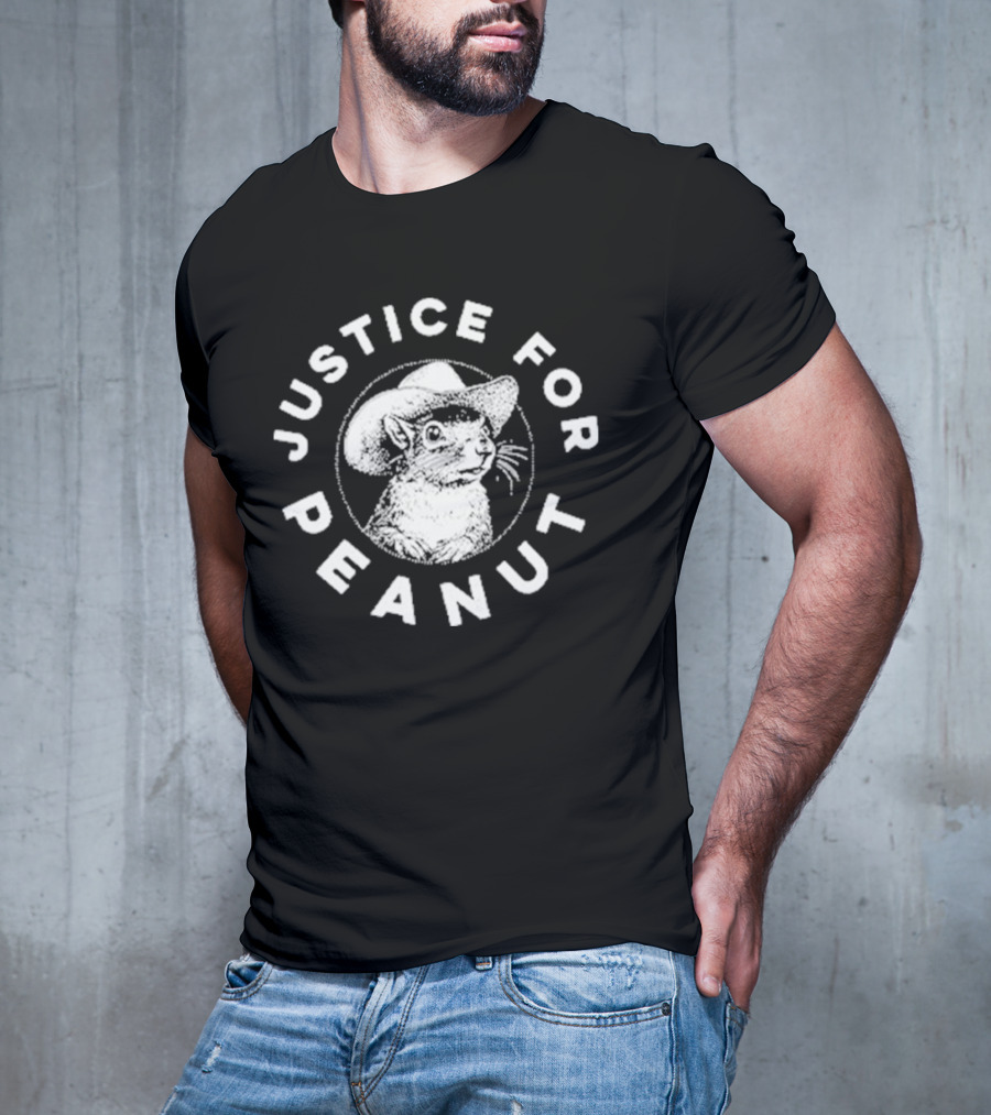 Justice For Peanut Cowboy Hat Squirrel T-Shirt
