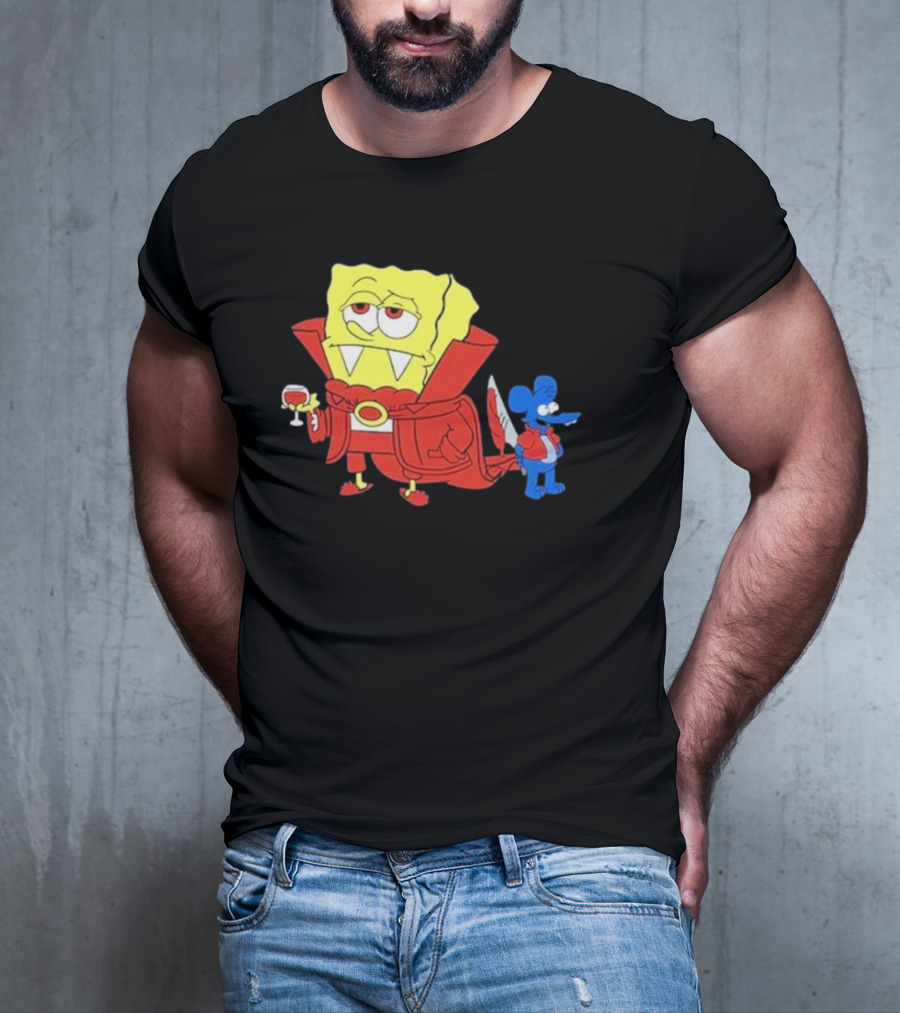 Double’S Bobsferatu SpongeBob Vampire Simpsons Möbius T-Shirt
