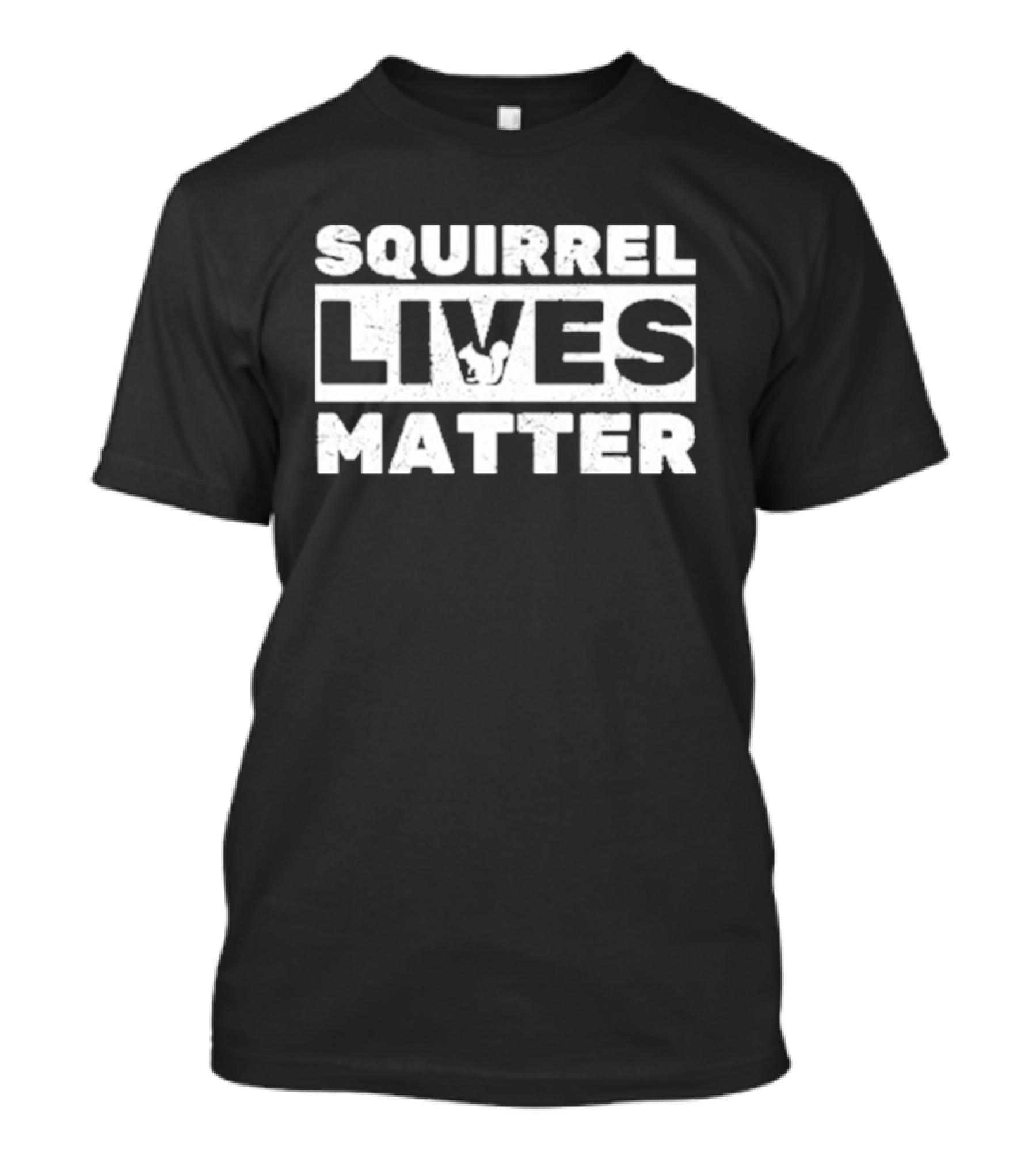 Squirrel Lives Matter Black Bold Text Logo With Squirrel T-Shirt