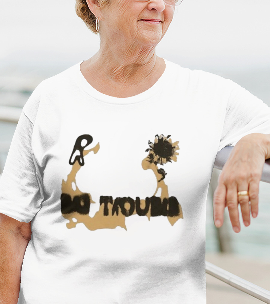 Big Trouble Beige Sunflower T-Shirt