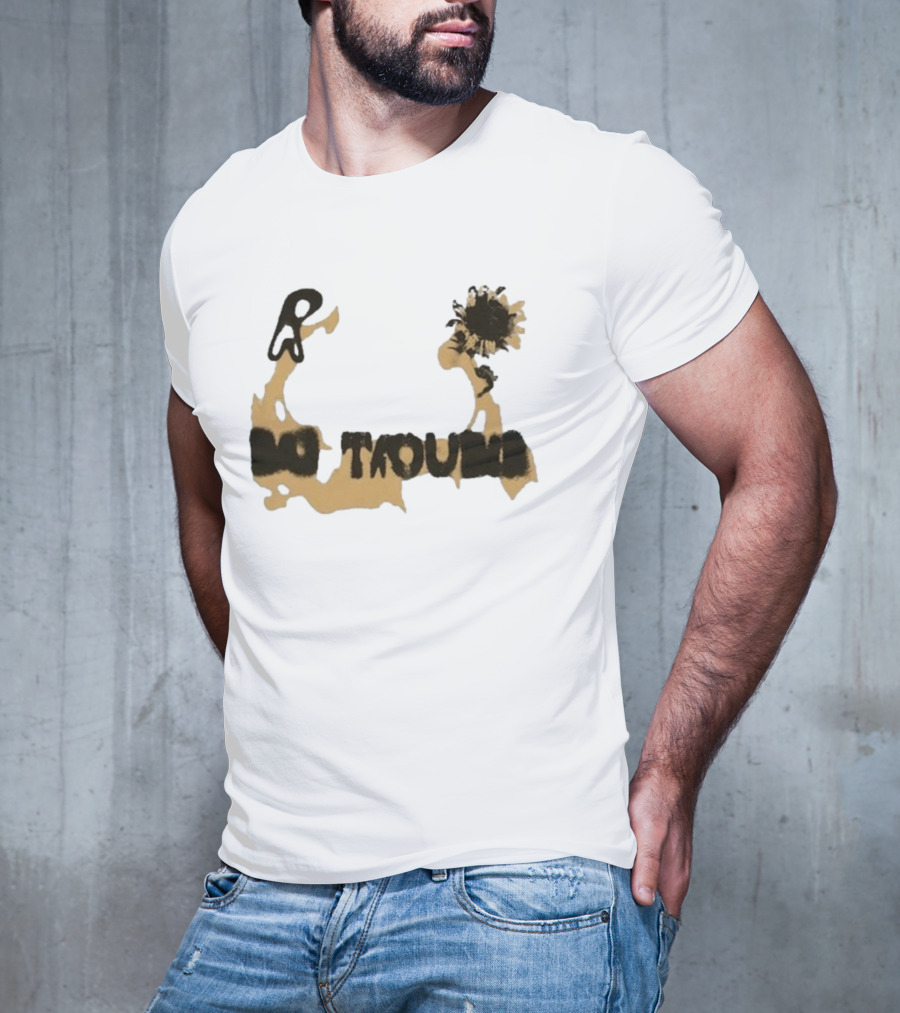 Big Trouble Beige Sunflower T-Shirt