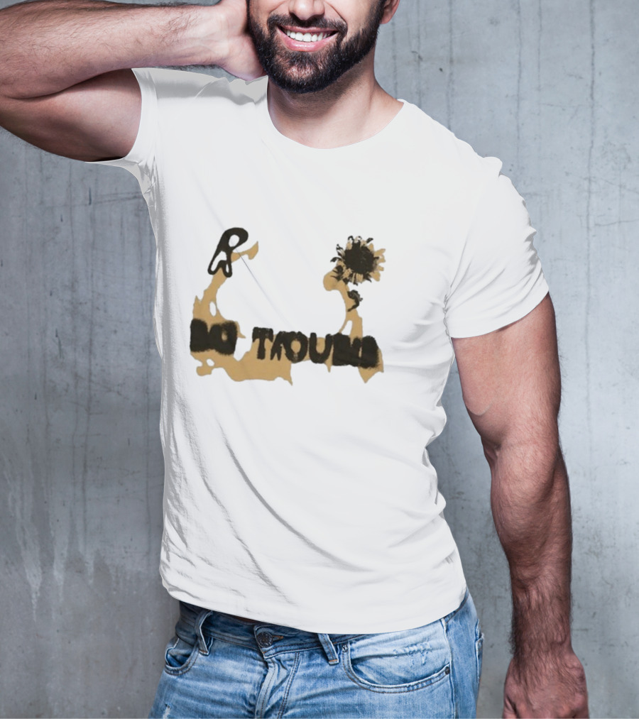 Big Trouble Beige Sunflower T-Shirt