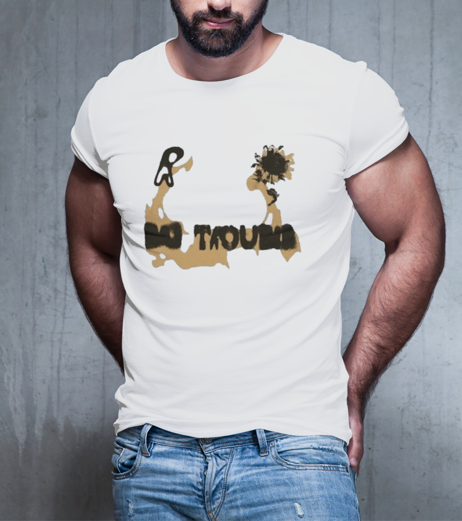 Big Trouble Beige Sunflower T-Shirt