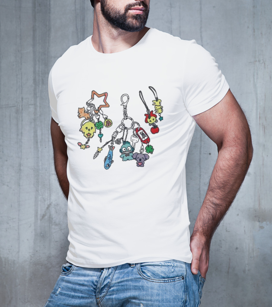 Etherfield Anikanik Girlie Buzz Words Keychain Charms Star Fish Clover Frog Bear T-Shirt