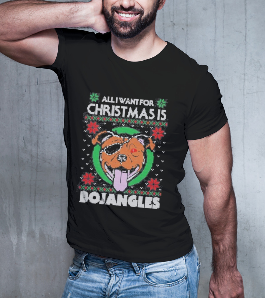 All I Want For Christmas Is Bojangles Dog Holiday T-Shirt