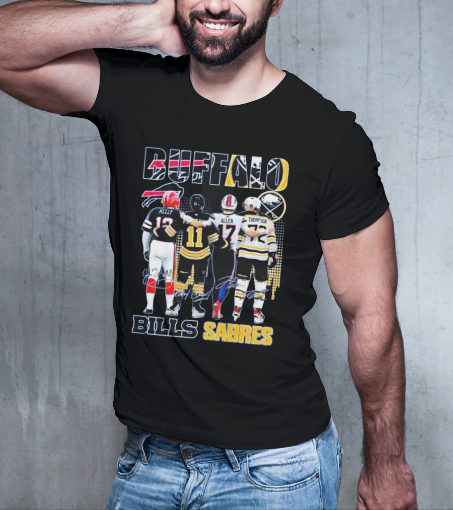 BUFFALO BILLS SABRES KELLY ALLEN THOMPSON T-Shirt