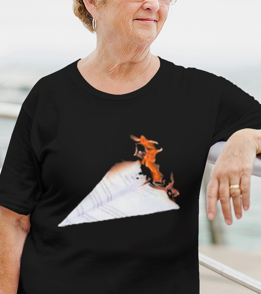 Lovejoyonline Lovejoy Nuisance Burning Paper Plane T-Shirt
