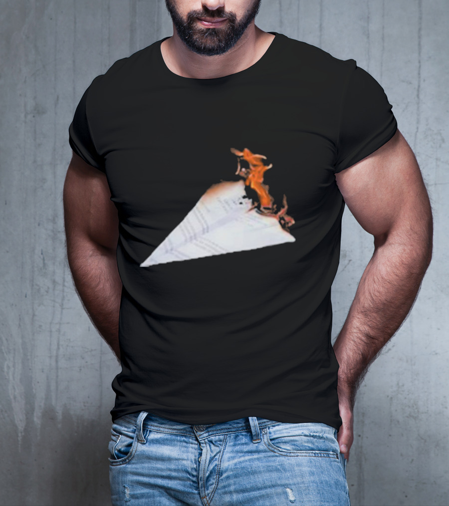 Lovejoyonline Lovejoy Nuisance Burning Paper Plane T-Shirt
