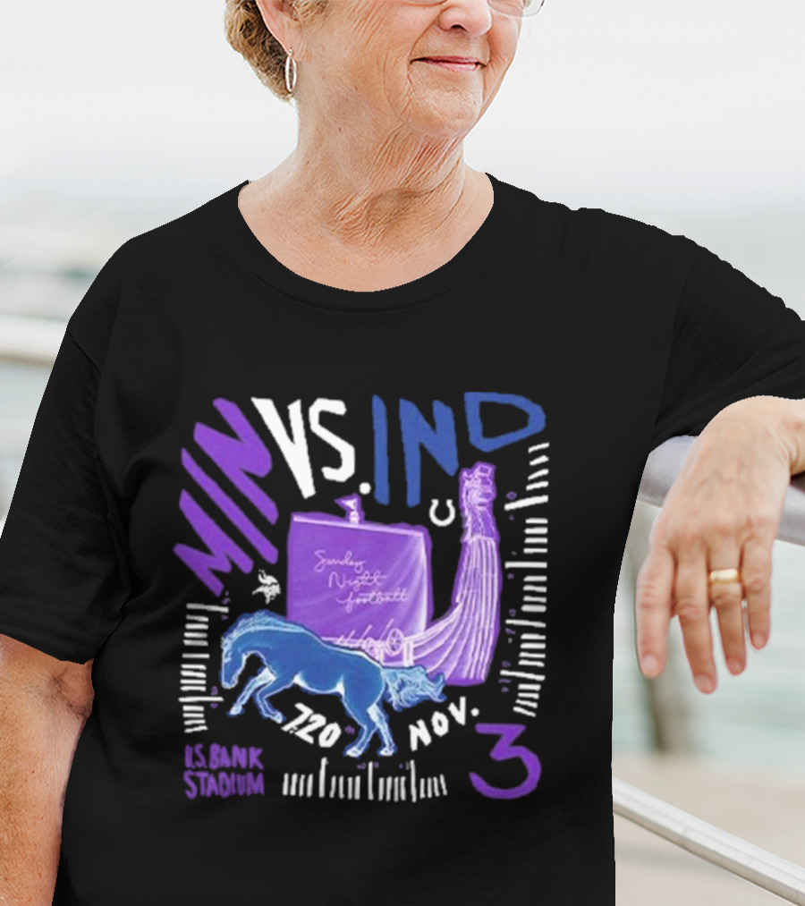 MIN VS. IND Sunday Night Football U.S. Bank Stadium Nov 3, T-Shirt
