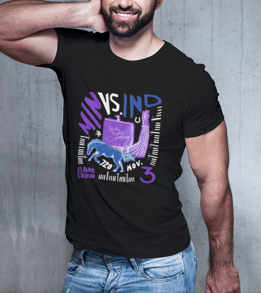 MIN VS. IND Sunday Night Football U.S. Bank Stadium Nov 3, T-Shirt