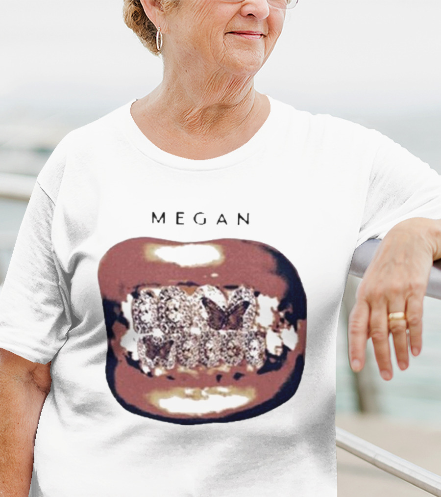 Megan Act II Grillz Diamond Bling Teeth T-Shirt