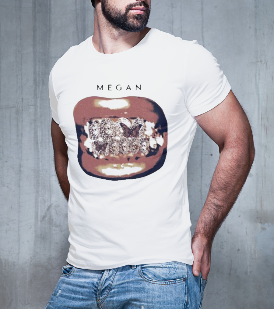 Megan Act II Grillz Diamond Bling Teeth T-Shirt