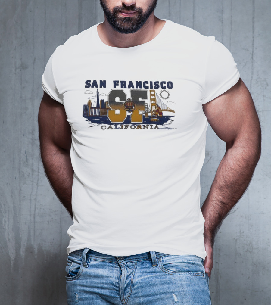 San Francisco SF Stedman California Golden Gate Skyline T-Shirt