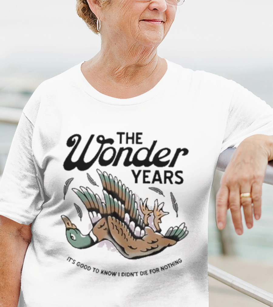 The Wonder Years It's Good To Know I Didn't Die For Nothing Falling Duck T-Shirt