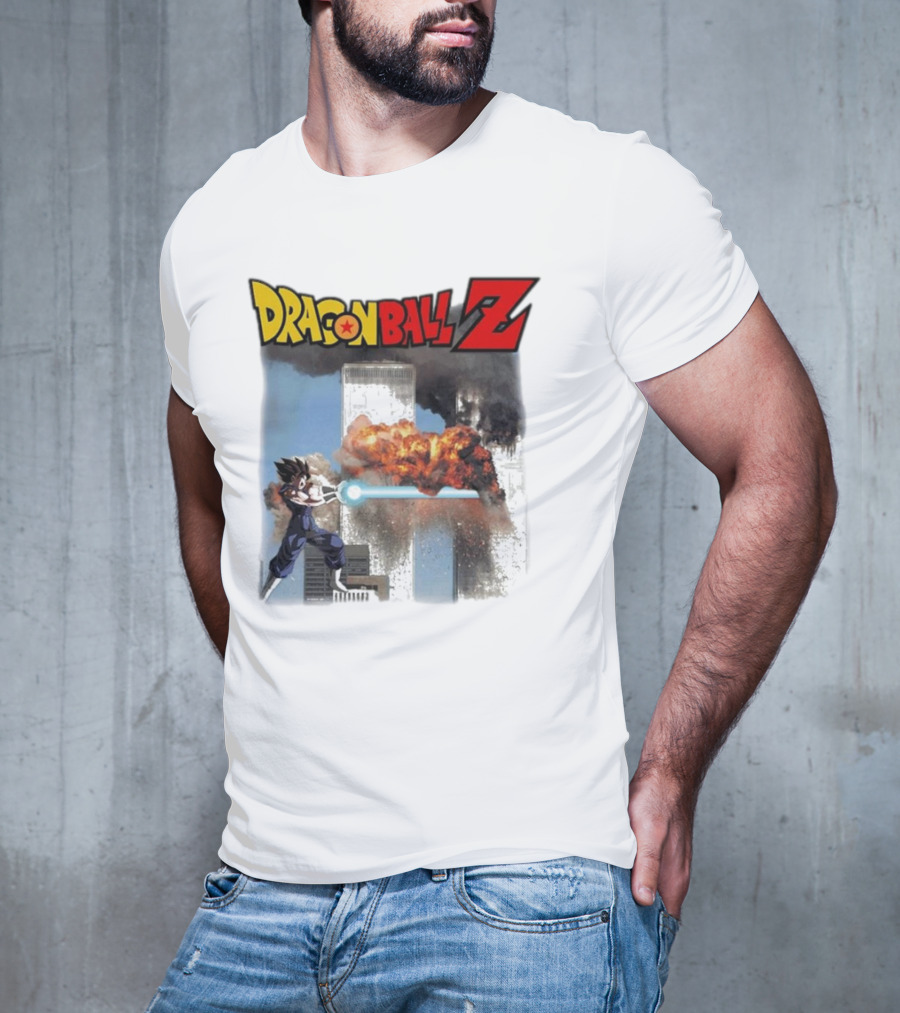 Dragon Ball Z Vegito 9/11 Twin Towers Controversial Image T-Shirt