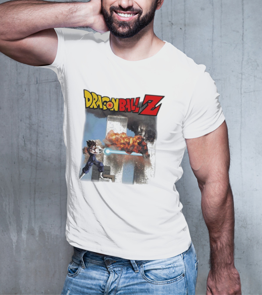 Dragon Ball Z Vegito 9/11 Twin Towers Controversial Image T-Shirt