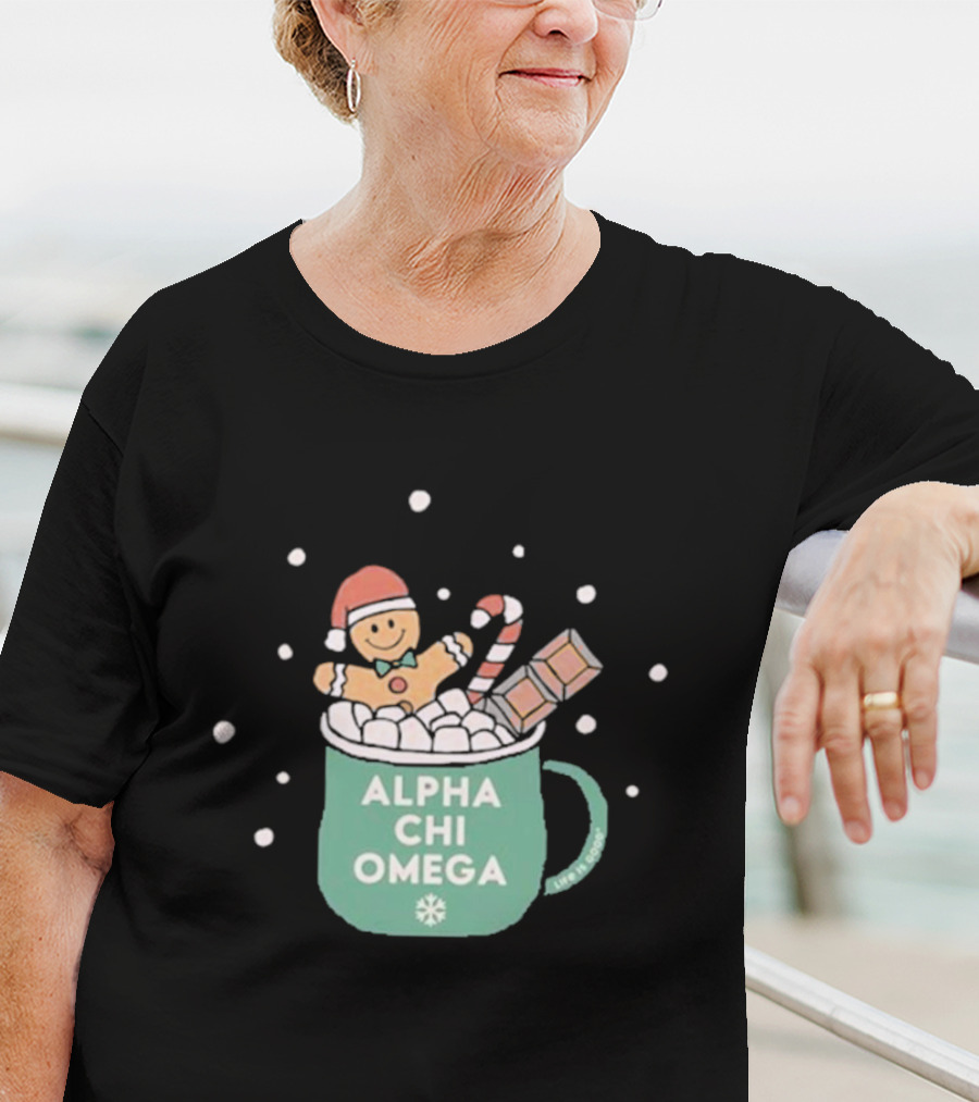 Life Is Good Alpha Chi Omega Holiday T-Shirt