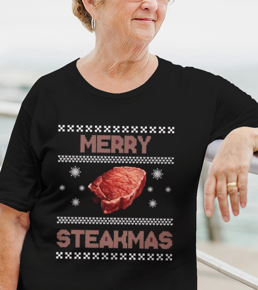 Merry Steakmas Festive Steak Holiday T-Shirt