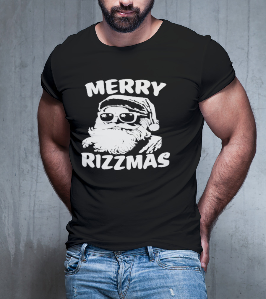 Blake Grupe Merry Rizzmas Santa With Sunglasses T-Shirt