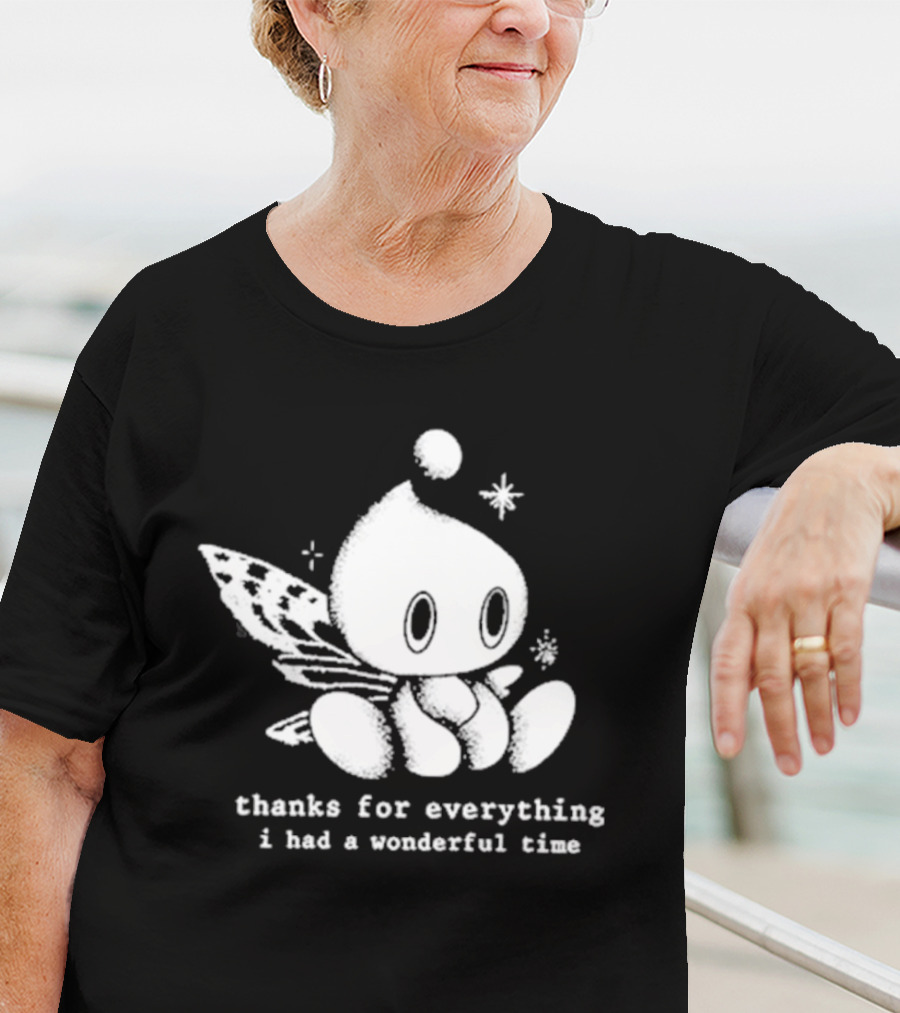 Mamono World Thanks For Everything I Had A Wonderful Time Cute Character With Wings T-Shirt
