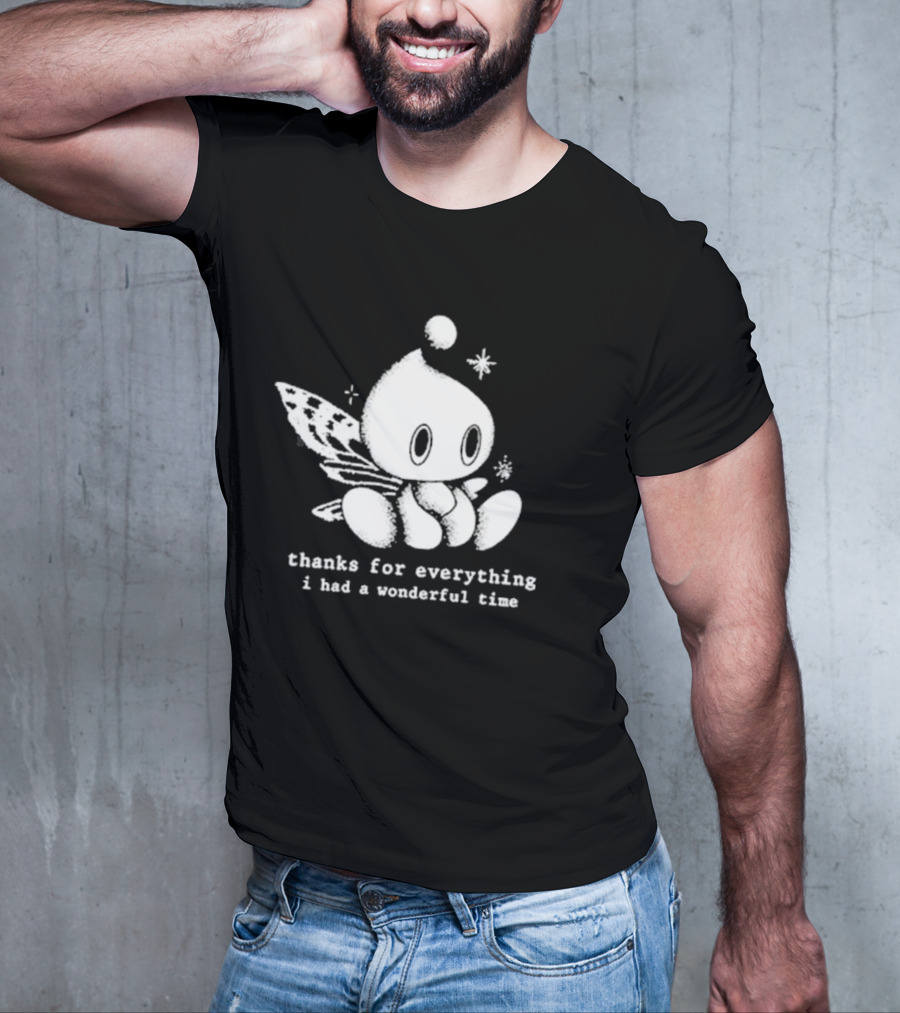Mamono World Thanks For Everything I Had A Wonderful Time Cute Character With Wings T-Shirt