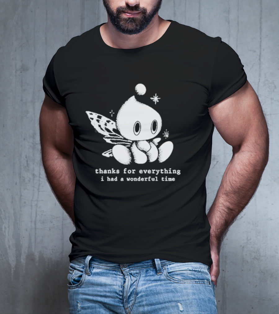 Mamono World Thanks For Everything I Had A Wonderful Time Cute Character With Wings T-Shirt