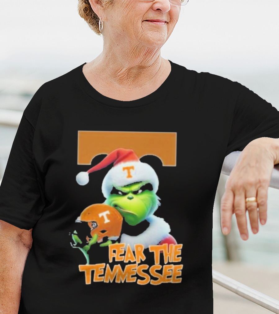 Fear The Tennessee Volunteers Grinch Football Helmets T-Shirt