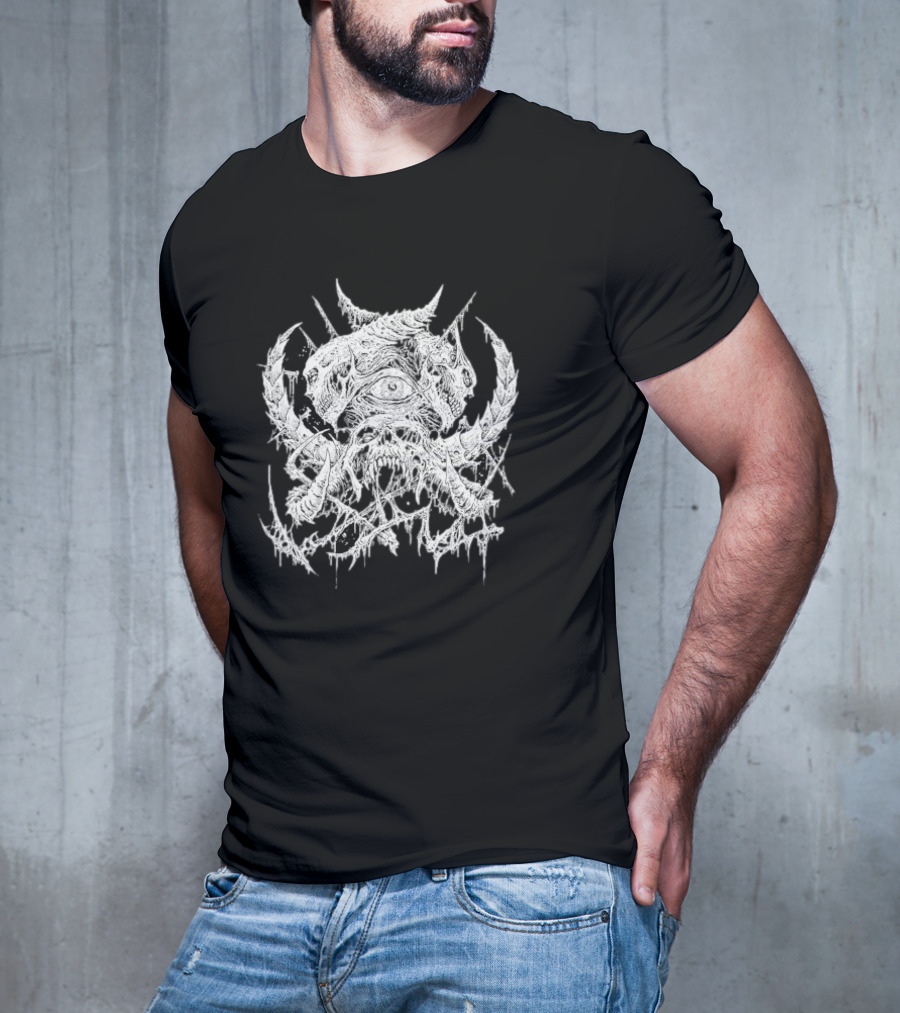 Whitechapel Doom Black Single Eye Monster Icon T-Shirt