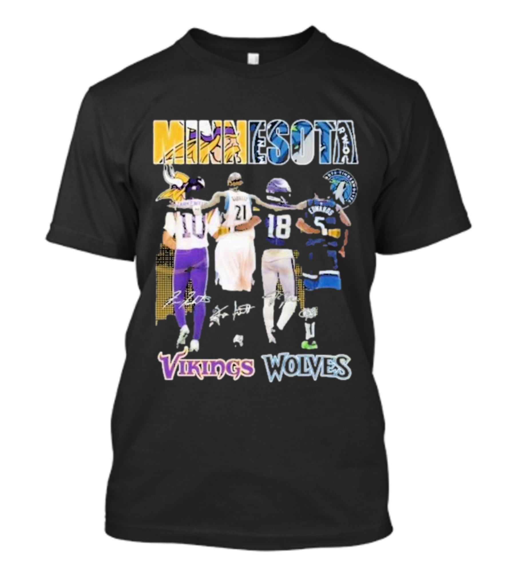Minnesota Vikings Wolves Signature Collaboration T-Shirt