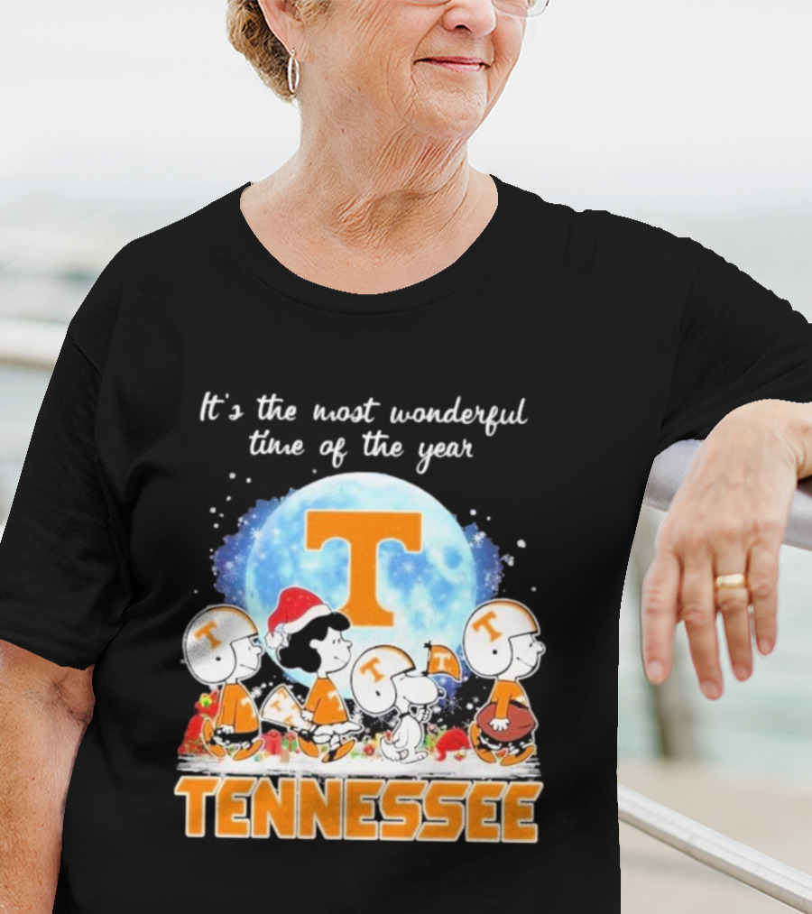 It's The Most Wonderful Time Of The Year Tennessee Volunteers Peanuts Football T-Shirt