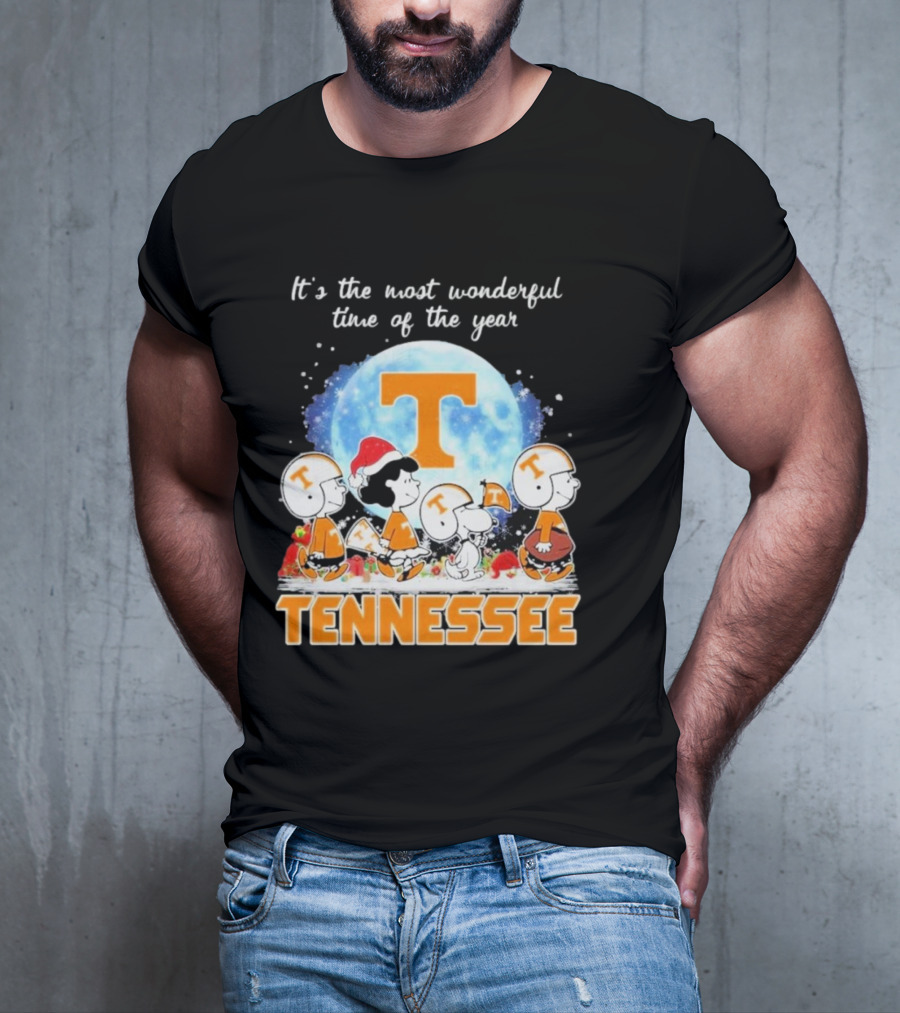 It's The Most Wonderful Time Of The Year Tennessee Volunteers Peanuts Football T-Shirt