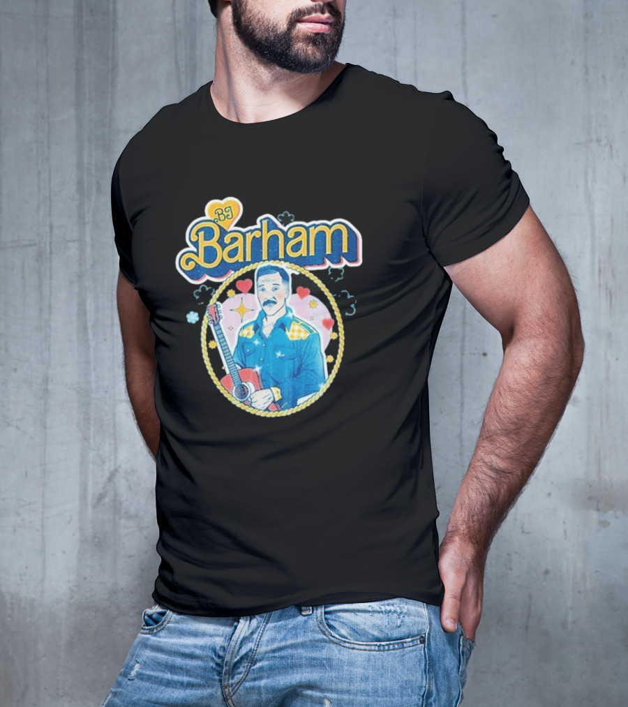 BJ Barham American Aquarium Barbie Heart Guitar Retro T-Shirt