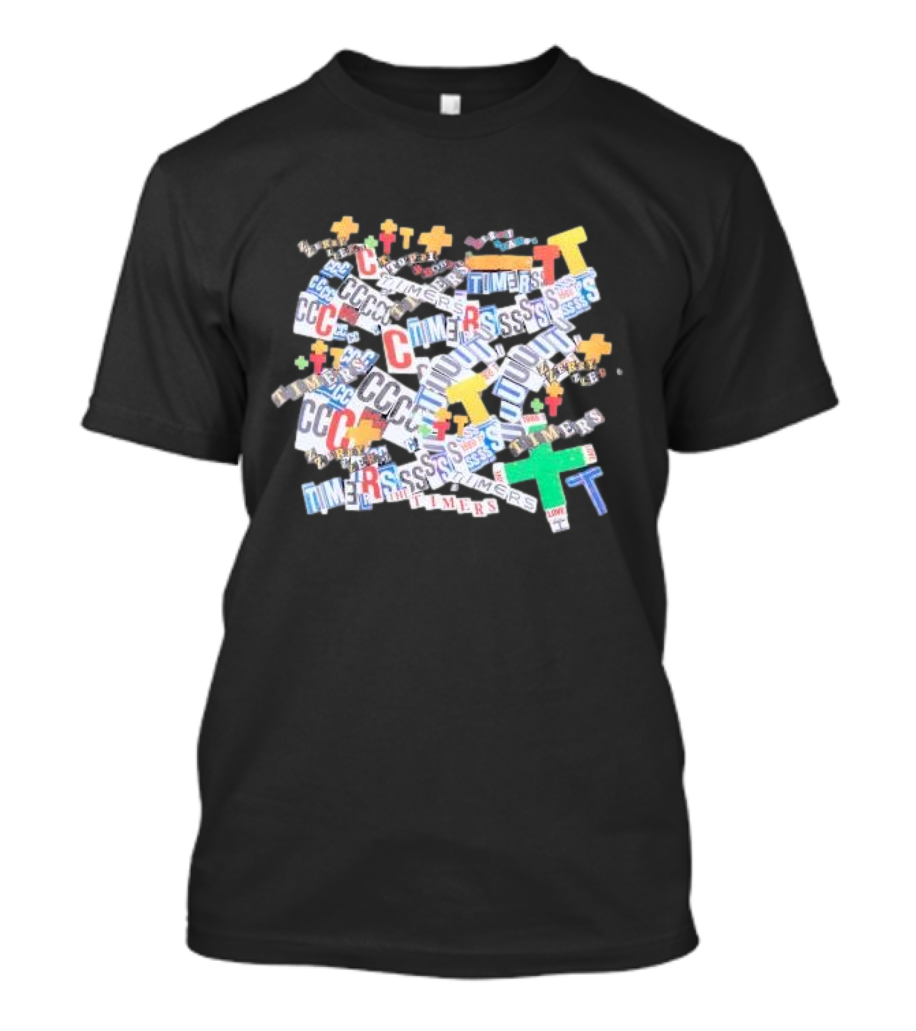 Neighborhood Nh X The Timers Collage Of Letters And Symbols T-Shirt
