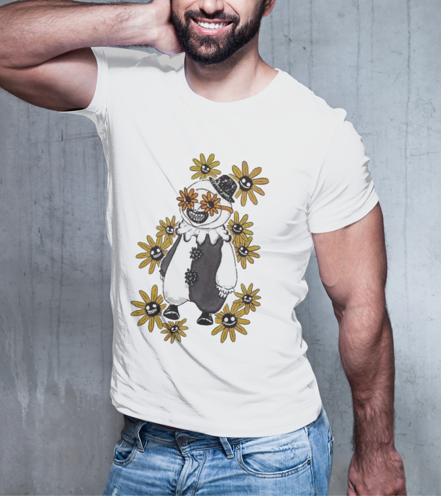 Terrifier 2 Chibi Art The Clown With Smiling Flowers T-Shirt