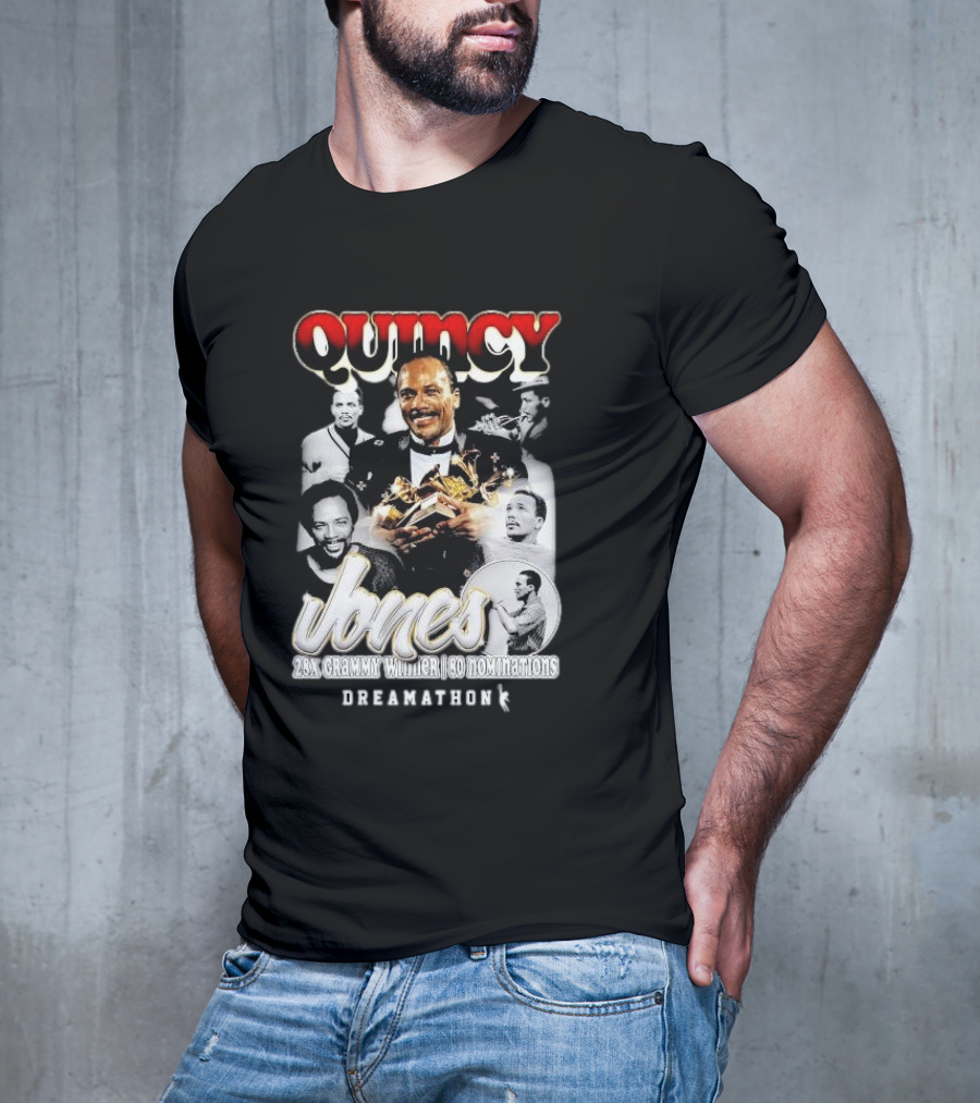 Quincy Jones Dreamathon 28x Grammy Winner 80 Nominations T-Shirt