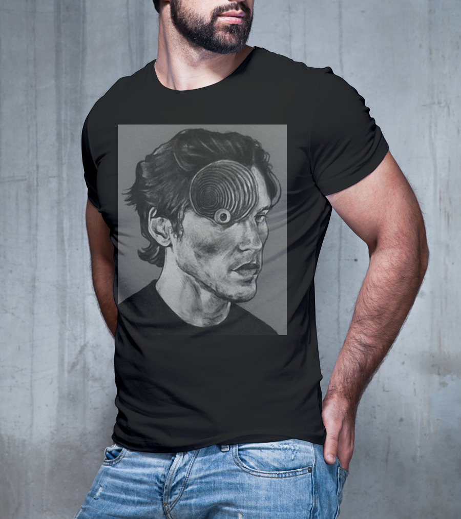 Ceo Of Jermart Jerma Uzumaki Manga Style Portrait Optical Illusion T-Shirt