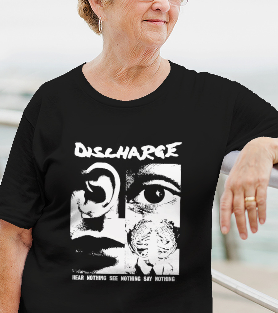 Discharge Hear Nothing See Nothing Say Nothing Band Iconic T-Shirt