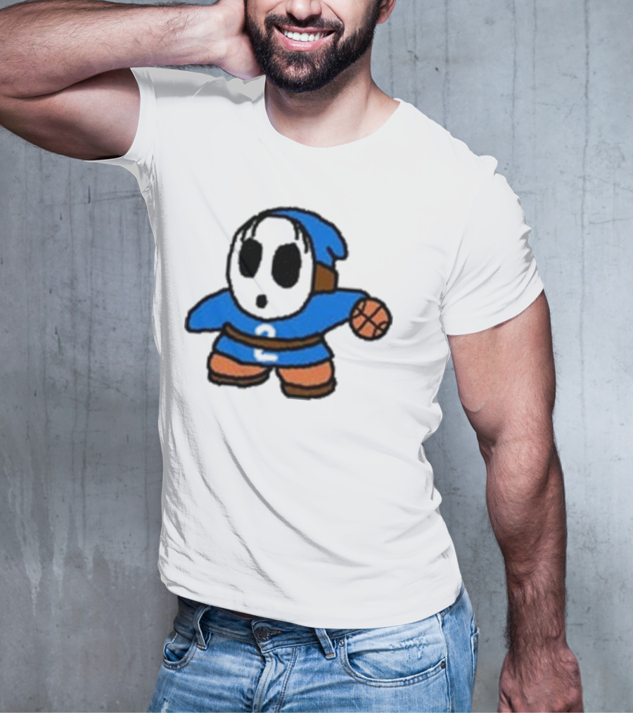 Shy Gilgeous Alexander Basketball Shy Guy Blue 2 T-Shirt