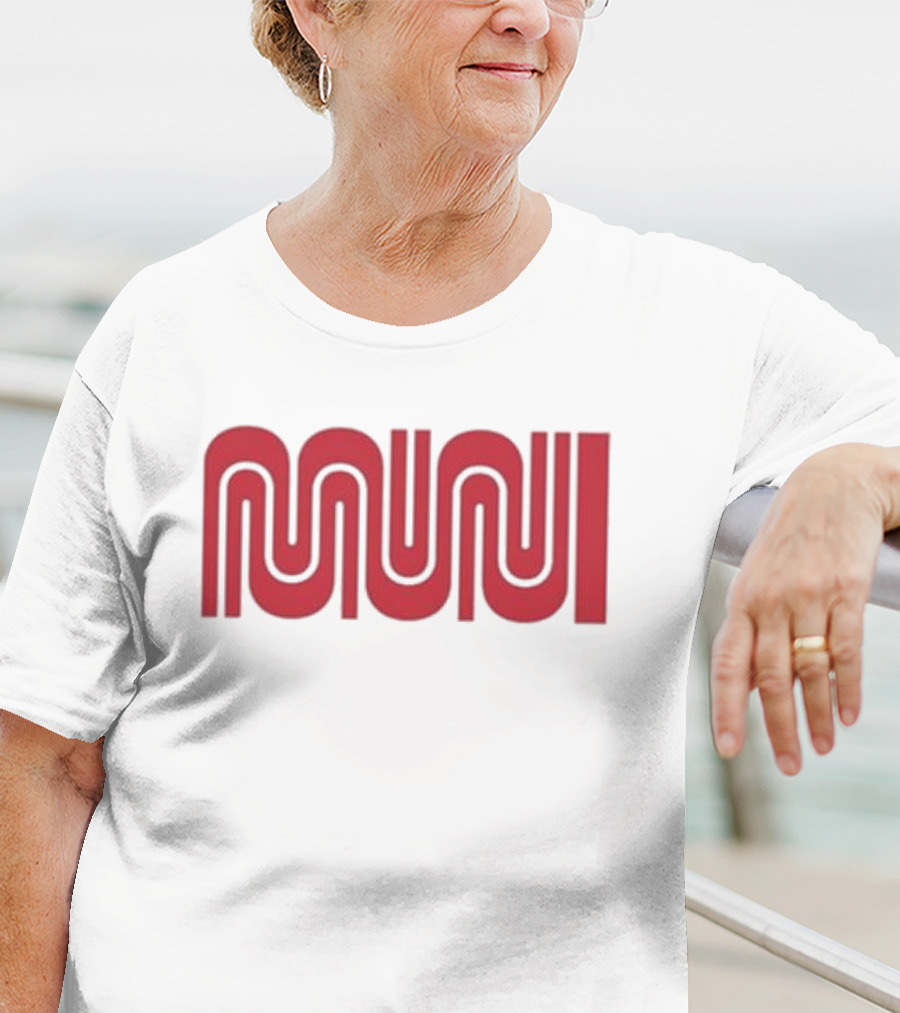 Muni Red Logo Ringer T-Shirt