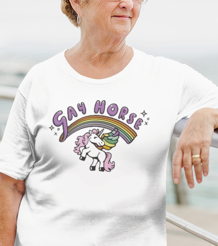 Gay Horse Unicorn Rainbow T-Shirt