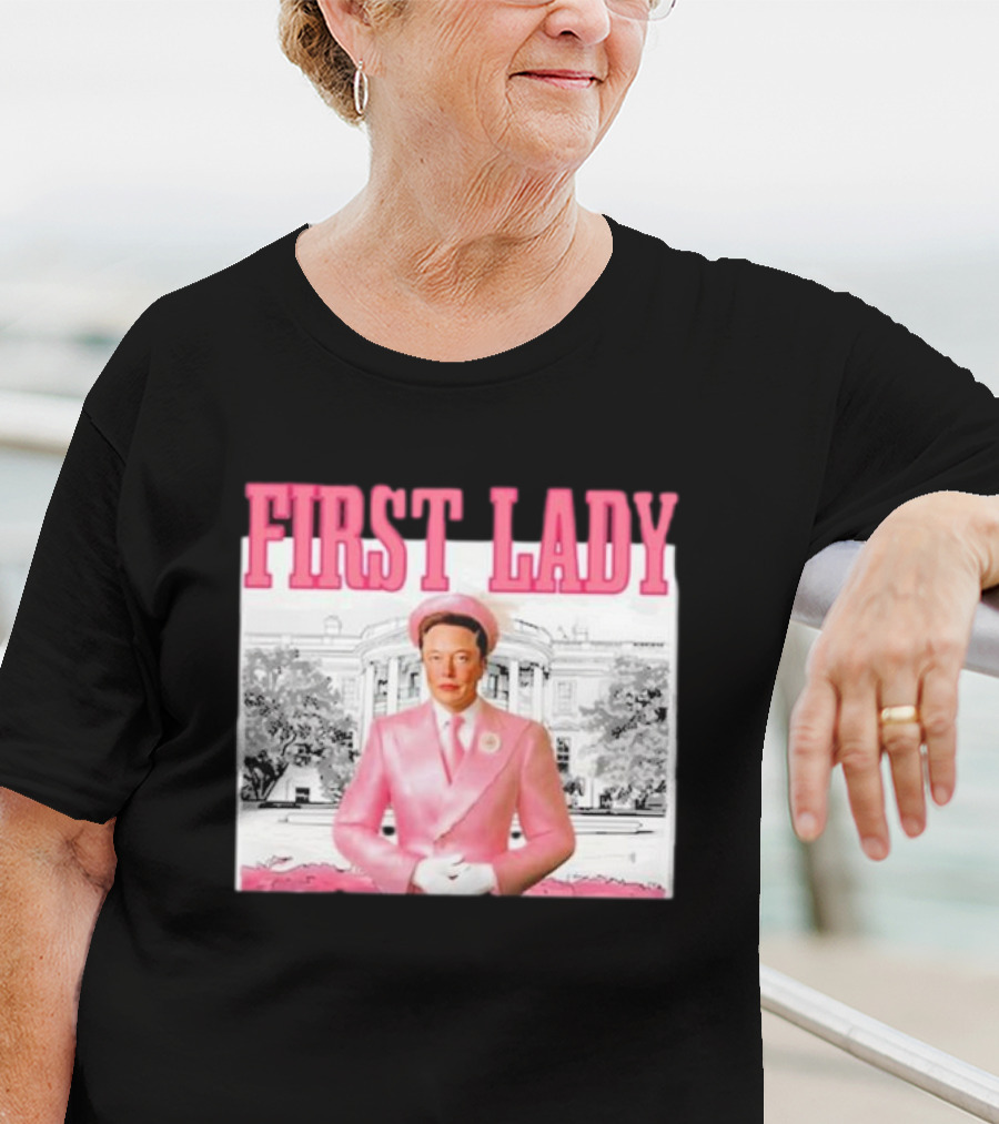 Mitali Parmar2 Elon Musk Pink First Lady White House T-Shirt