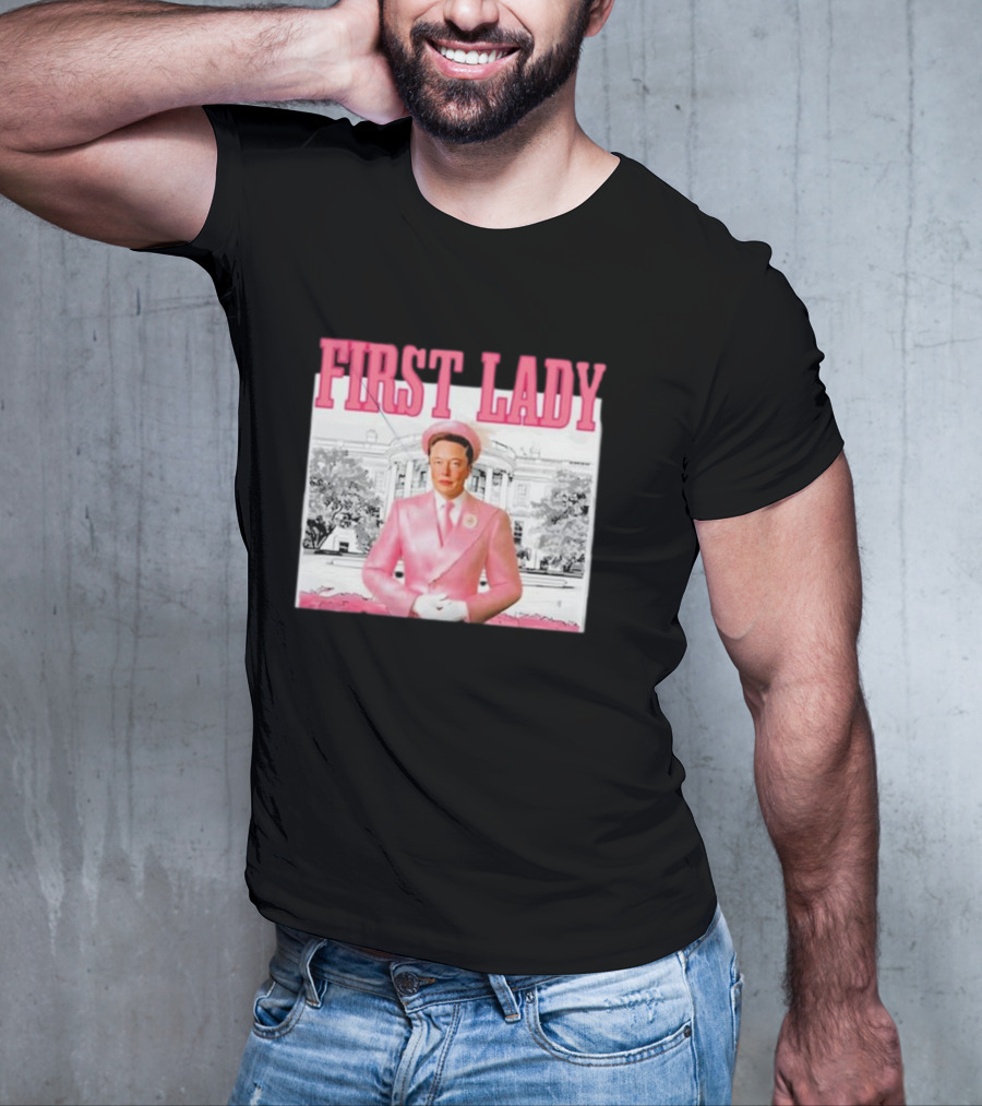 Mitali Parmar2 Elon Musk Pink First Lady White House T-Shirt